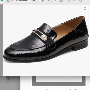 NWOT "Dream Pairs" Black Patent Leather Loafers size 7